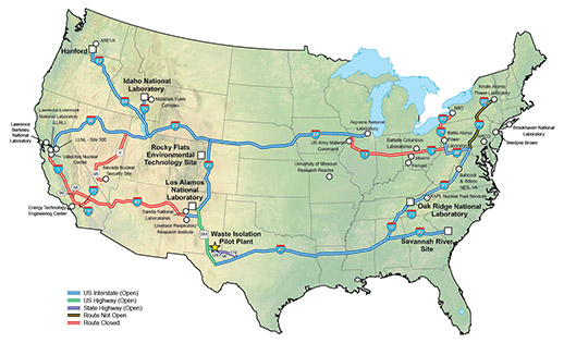 Map of Shipment Routes across the Country